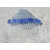 Genuine Cobalt and Cornflower Blue Sea Glass Hair Comb