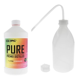 XSPC Pure Premix Distilled PC Coolant (1000mL) and Filling Bottle Bundle, Luminara