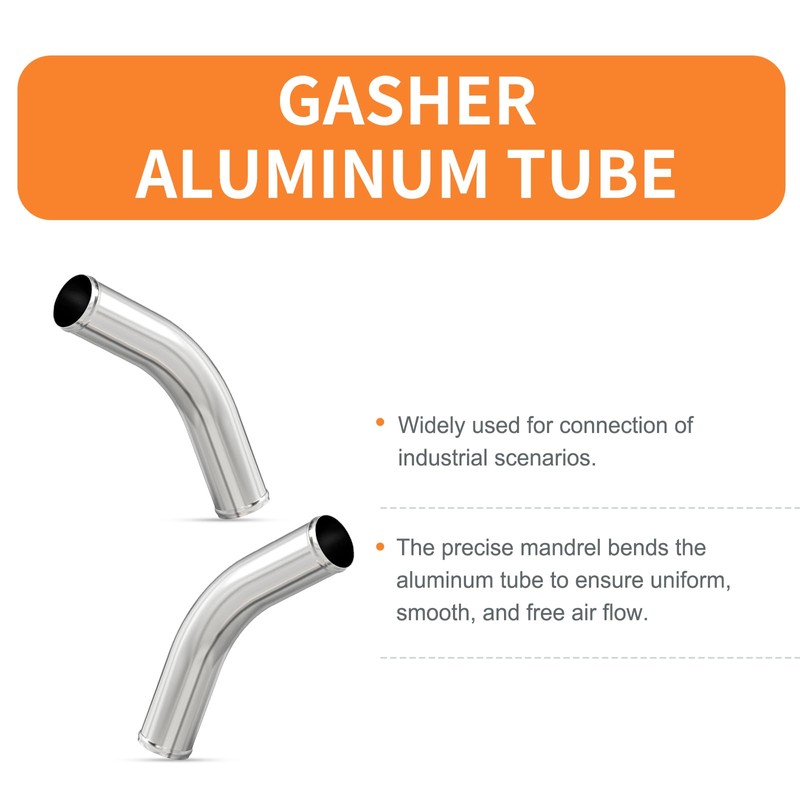 GASHER 1PCS 45 Degree Elbow Aluminum Alloy Tube Intercooler Pipe