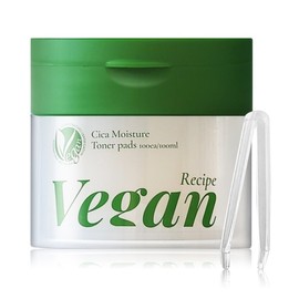 [O21] Vegan Recipe Cica Moisture Toner Pad (100 sheets) / [O21] 비건 레시피 시카 모이스처 토너 패드 (100매)