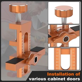 Peakloong Cabinet Door Installation Jig Aid Mounting Locator with Adjustable Positioner for Frameless Cabinets, for Woodworking