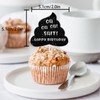 18pcs Black Glitter Poop Dessert Cupcake Topper Pick for Funny