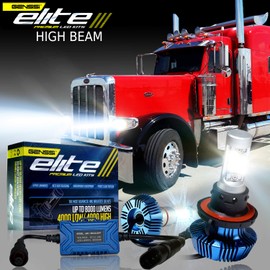 Genssi LED Bulb Halogen Upgrade for High Beam Compatible with Peterbilt 388 389 2008-2019