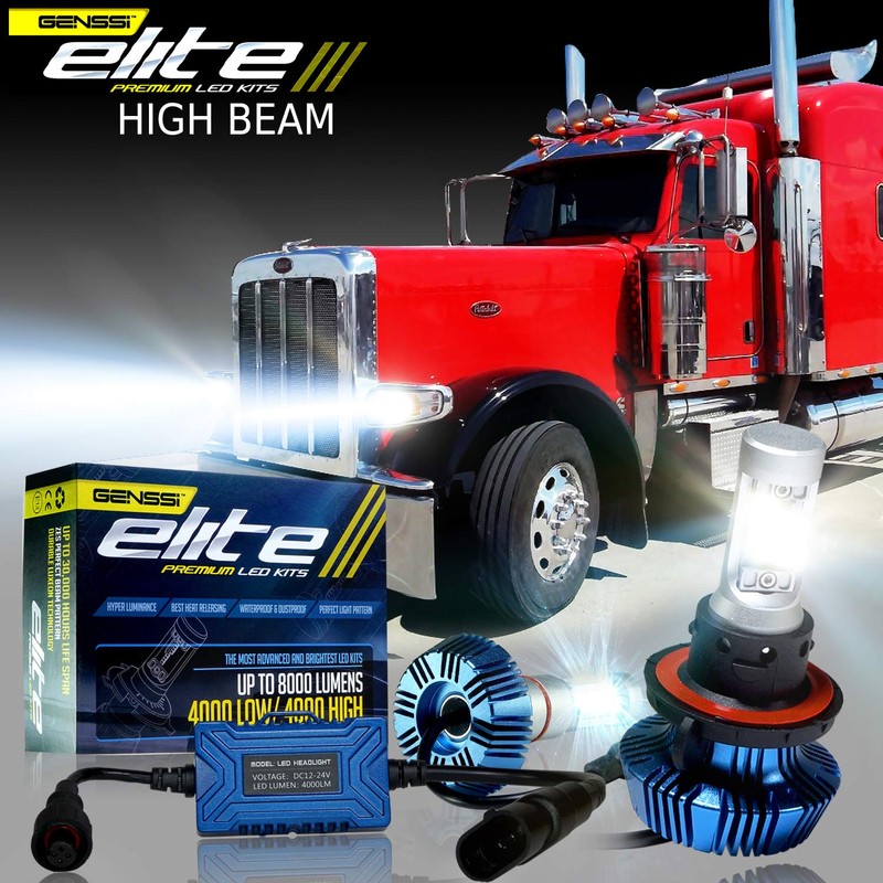 Genssi LED Bulb Halogen Upgrade for High Beam Compatible with
