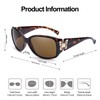 IGnaef Polarized Sunglasses for Women, Ladies Trendy Butterfly Decoration Driving