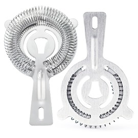 Cocktail Bar Cocktail Strainer, Stainless Steel Hawthorne Strainer 6-Inch, Commercial Quality Bartender's Supplies - 1Piece (Pack-of-2Pieces)