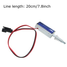 2Pcs Silver for SM0537 DC12V-2A 5N Push Pull Type Open Frame Solenoid Electromagnet, 10mm,Controls and Indicators,Push Pull Solenoid