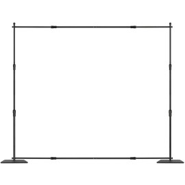 Pipe Drape Kit 10 X 10 Ft Carbon Steel Base Adjustable Backdrop Stand For Wedding Parties Events ExhibitionsMaximum Size (ft): 10 x 10 ft