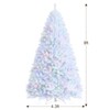 DORTALA Artificial Christmas Tree, 8FT Pine Iridescent Xmas Tree with