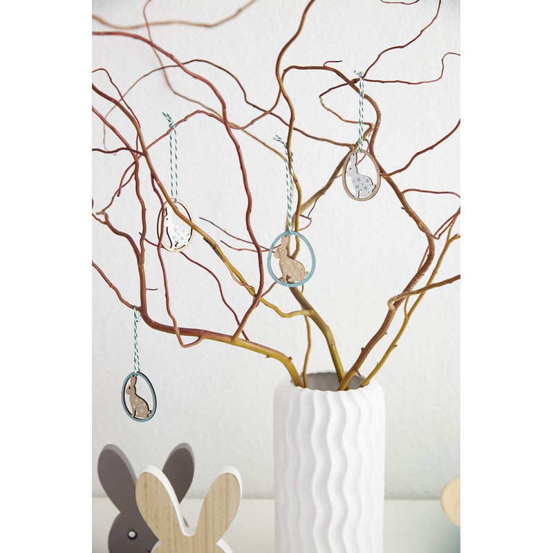 Heitmann Deco Wooden Easter Pendants, Easter Eggs, Butterflies, Easter Decoration,