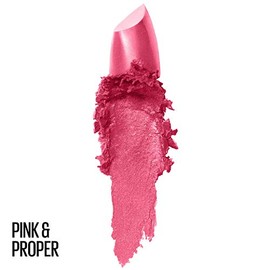Maybelline New York Color Sensational Pink Lipstick, Satin Lipstick, Pink & Proper, 0.15 oz