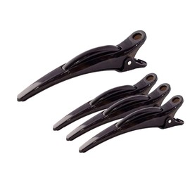 Dakar Dolphin Clip - Never Miss Your Hair [Pure Black, Pack of 4]