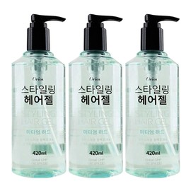 (3개)오릭스 스타일링 헤어젤 420ml, 420ml, 3개 (3-pack) Orix Styling Hair Gel 420ml