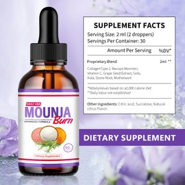 Mounja Burn Drops Dietary Supplement Drops,1 Bottle of Premium Mounja Burn Tea Drops,MoujaBurn Pro Liquid Drop,MoujaBurn Pink Salt,1PC