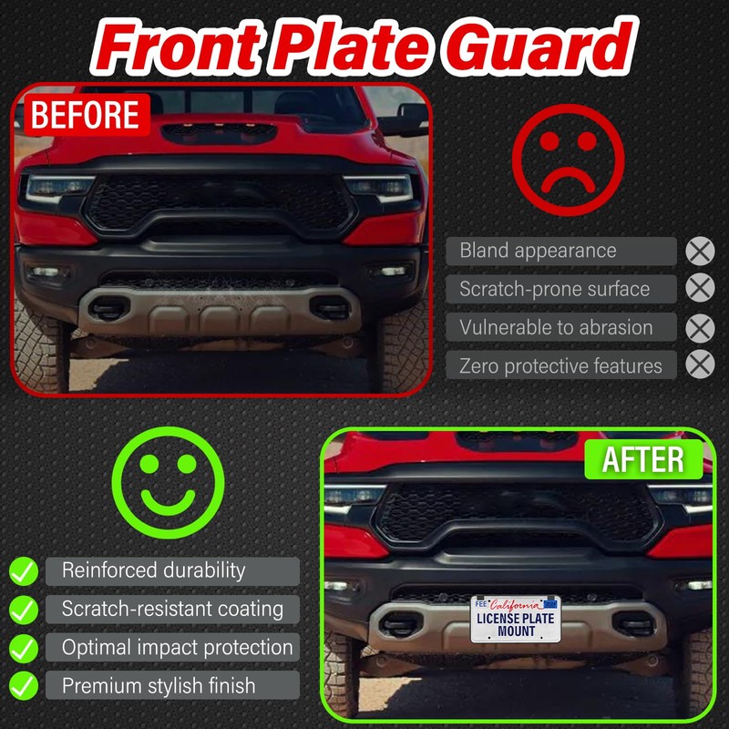 Heavy-Duty ABS Front License Plate Bracket – License Plate Holder