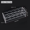 sourcing map 10-Well Acrylic Test Tube Rack Holder Lab Stand