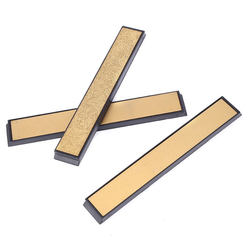 3pcs 80/600/1000 Grit Emery Knife Sharpener Stone Titanium Plated Whetstone