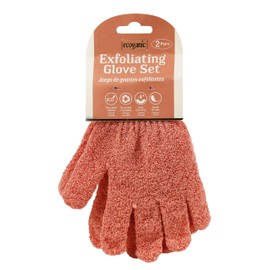 Ecoganic Exfoliating Glove Set - Exfoliating Glove, Body Scrubber, Shower Gloves