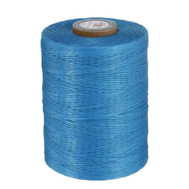 QUARKZMAN Flaches Leder-Nähgewachstes Faden, 780m / 853 Yards Wachs-Polyester-Schnur, 0,8mm Gewachstes Nähgarn für Lederhandwerk, Buchbinden, geflochtene Armbänder, Blau