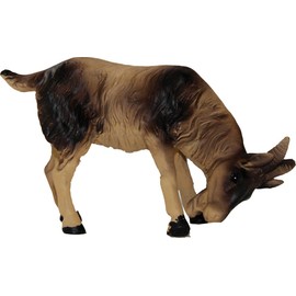 FADEDA Goat Eating, Height: 3 cm, Hand-painted, Detailed Nativity Scene Figures, Christmas Table Decoration, Nativity Accessories