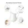 Nucookery 8 Oz Classic White Fine Porcelain Creamer with Handle,Small
