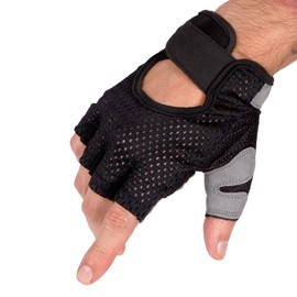 ATOM FITNESS - Guantes para Entrenamiento Gym y Crossfit | Protección Antideslizante con Agarre Mejorado | Muñequeras Integradas para Soporte y Estabilidad | Transpirables y Resistentes (Medium)