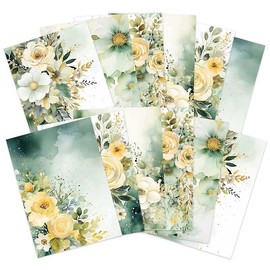 Hunydory Crafts Adorable Scorable Designer Card Packs (SAGE Blooms)