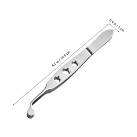 Healeved Stainless Steel Gland Massage Tweezers Round Tip Eyelid Massager for Eye Stye Removal Lash Extension Hair Removal Tool