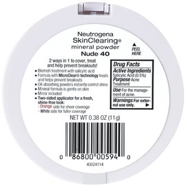 Neutrogena SkinClearing Mineral Powder, Nude 40