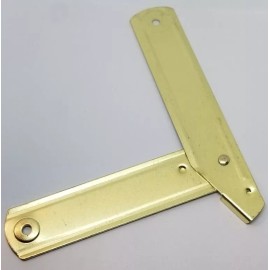 LARGE BRASS Plated Trunk Lid Stay - chest steamer antique vintage lift hinge old