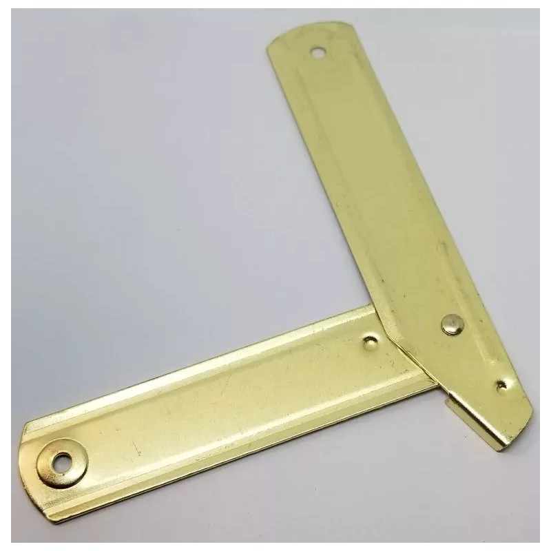 LARGE BRASS Plated Trunk Lid Stay - chest steamer antique