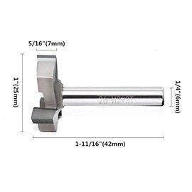 Profession CNC Spoilboard Bit Surfacing Bit 1/4" Shank End Mill Cutters T Slot Mill Planing Tool Router Woodworking Tool(Sliver)