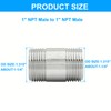Hordion Stainless Steel Nipple Pipe Fittings, 1" NPT X 1"