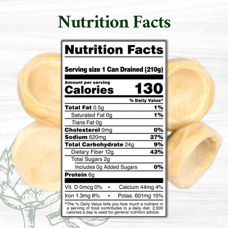 Roland Foods Extra Large Artichoke Bottoms, 5-7 Count, 13.75 Ounce