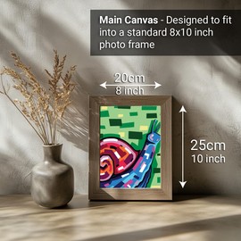 COLORDEMY 2-in-1 Paint by Numbers Kit - Rolled Canvases (20x25cm & 20x20cm), 16 Colours, Brushes & Paints Included - Fun for Adults & Kids, Perfect for Parties or Group Painting (Snail Design)