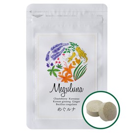 COCORO PLACENTA Meguruna Supplement, 62 Capsules, Approx. 1 Month Supply, Chest Berry, Contains Ginsinseng