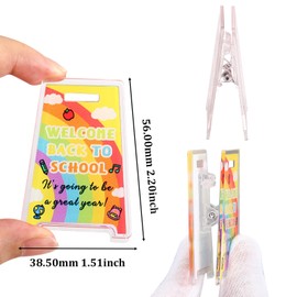 Welcome Back to School Teacher Desk Sign for Classroom Decor Preschool elementary classroom must haves Teacher Essentials Supplies, School Supplies for Teachers Table Decorations, Teacher Desk Gifts