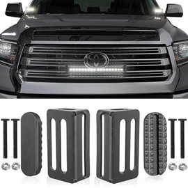 Lumimotor 6-30 Inch Single/Double Row LED Light Bar Front Hidden Behind Grille Mount Brackets for Truck Ram1500 F150 Ranger Tocama Tundura Silverado