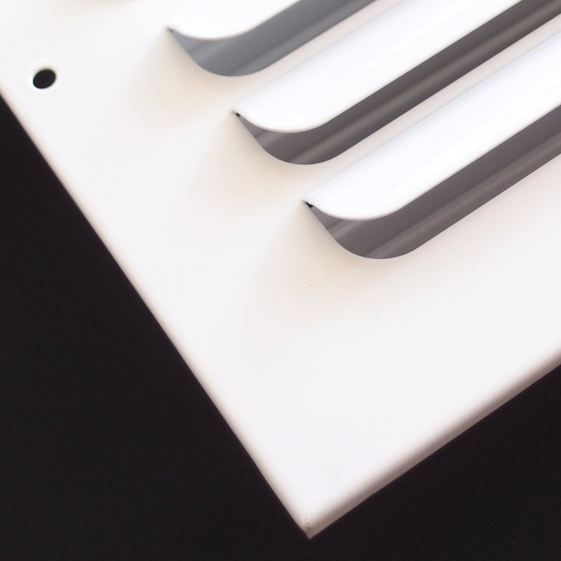 8"w X 4"h 3-Way Fixed Curved Blade AIR Supply Diffuser