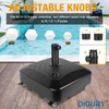 Digury Umbrella Base Outdoor Patio Umbrella Stand with Wheels Fillable