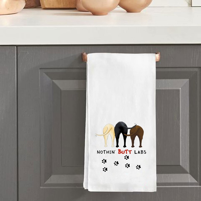 MEIKIUP Funny Dog Butt Kitchen Towel Labrador Dog Lover Gift