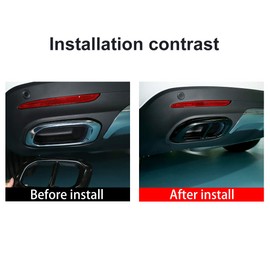 YIWANG Stainless Steel Exterior Accessories, Exhaust Tail Pipe Decoration, Frame Cover, Trims For Benz GLE GLC GLS W167 X253 X167 2019 2020 Car Accessories
