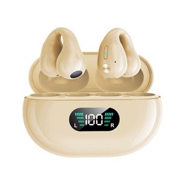 Meisei Bluetooth Earphones, Bone Conduction, Wireless Headset, Bluetooth 5.3, Ear Cuff Structure, Comfortable Wearing, Pinch-proof, Air Conduction, Ultra Small, 0.2 oz (5 g), Lightweight, Hi-Fi Sound