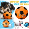 Vinsot 6 Pack 2.6'' Soft Latex Soccer Squeaky Dog Ball