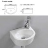 Wall Hung Basin Sink Small Cloakroom Basin Rectangle Ceramic Wash