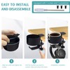Roucerlin 2 in 1 Black Desk Cup Holder with Headphone
