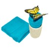 Lashuma Towels, Set of 2, Aquamarine Blue, Linz Terry Face