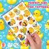 52 PCS Rubber Duck Temporary Tattoos for Kids, Yellow Duck
