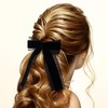 CustomyLife 1pcs Black Lace Hair Bow Clip Coquette Bow Barrettes