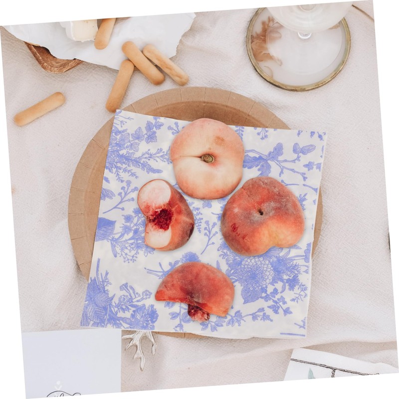CHILDWEET Leaf Printed Napkins Soft Household Napkins for Parties Weddings